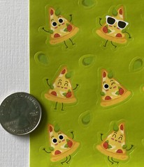 HAPPY PIZZA MAN“Pizza Scented” Stickers(39pc)Greenbrier•Food •Party•Toppings•