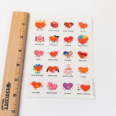 Love Conversation Quotes Hearts Valentine’s Day Hallmark Stickers Sticker Sheet