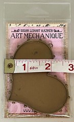 LOT Susan Lenart Kazmer Art Mechanique Heart Bezel ICE Resin Bronze Set of 3
