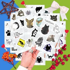 100 Exclusive Therian Vinyl Stickers – Water-Resistant, Fun, and Colorful