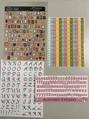 ABC/123 Lot 43 FULL SHEETS Stickers 14 Different Colors Scrapbook Craft Kids NEW