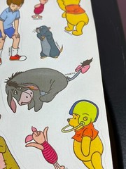Winnie The Pooh Stickers Piglet Eeyore Tigger 7 Sheets 140 Stickers Vintage