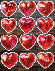 Disco Ball Heart Die Cut Vinyl Stickers Set Scrapbooking Laptop Waterbottle