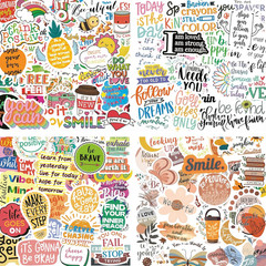 300 Pcs Motivational Inspirational Stickers for Scrapbook, Laptop, Water Bottle
