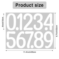 20 Sheets Alphabet Stickers 4 in Letter and Numbers Stickers 240PCS Vinyl White
