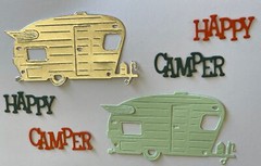 HAPPY CAMPER Die-Cut Set(6pc) Travel Trailer•Roadtrip•Family •Friends•Vacation•