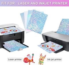 Self-Adhesive Holographic Sticker Paper – Waterproof, Tear-Resistant 20 Sheets