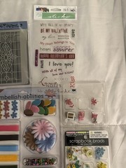 Scrapbooking Craft Lot Of Embellishments NEW Stickers, Brads, Misc Mixed Lot