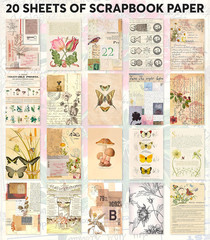Crafting Stickers Bundle – Vintage and Boho Aesthetic Stickers for Journaling, S