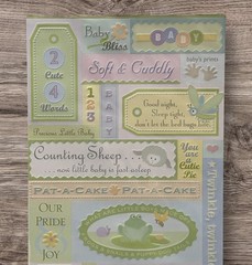 K & Company Baby Words & Icons Stickers Scrapbooking Pastel Colors NEW