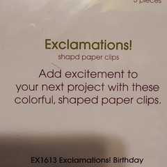 Queen & Co Scrapbooking Embellishments Clip-Ups and Exclamations! Lot Of 6