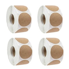 500Pcs/Roll Kraft Round Stickers Cute Self-adhesive Label Paper Sticker Classifi