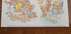 Vintage GIORDANO Bunny Tails sticker sheet, Paper Magic Group, unused