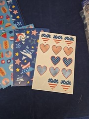 Patriotic Scrapbooking Sticker Lot Of 11 Includes Iron On Flag
