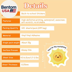 Back to School Supplies – 120 PCS Teacher Motivational Stickers for Kids Student