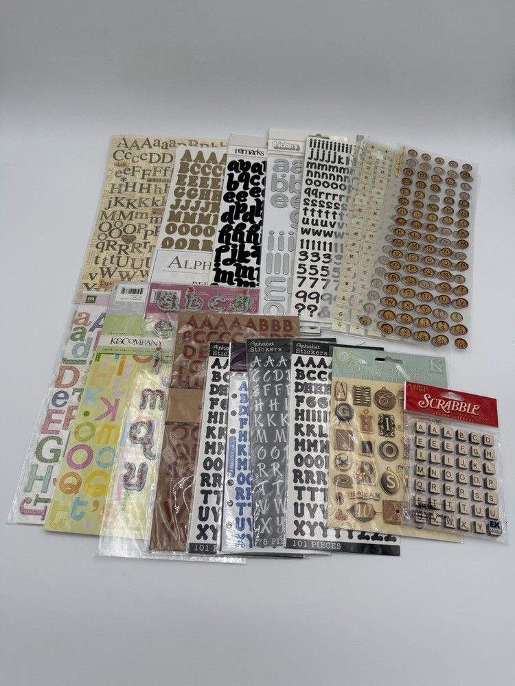 Lot of 50 Packs of Scrapbook Stickers Sealed Multiple Sheets Fast Shipping