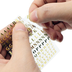 6 Sheets 4.5mm Small Alphabet Numbers Letters Stickers for Epoxy Resin Casting