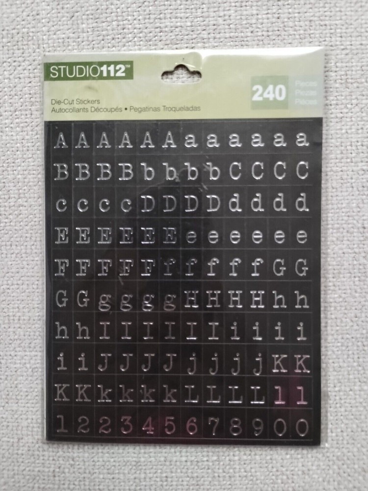 K & Company Studio 112 Adhesive Die-cut typewriter Alpha