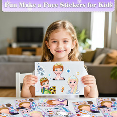 36PCS Make a Face Stickers for Kids, Birthday Party Favors Stickers for Kids, Fu