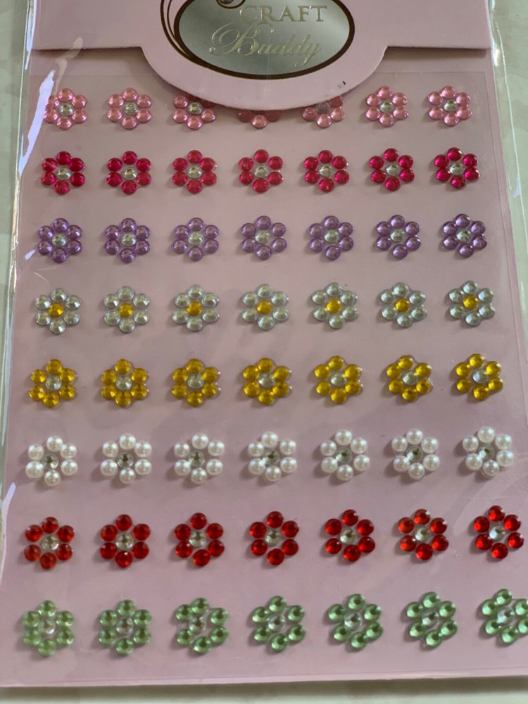 CRAFT BUDDY ADHESIVE GEMSTONE MULTI-COLORED GEMSTONES 56PCS