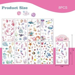 8 Sheet Rub on Transfers for Crafts Furniture Marine Animal Colourful
