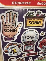 Vtg 1983 SONIA Celebrity Stickers Sealed Mark I Name Stickers