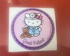 SmileMakers Hello Kitty Great Patient Teddy Bear Sticker Mod 2.5” Inches