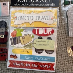 Travel Scrapbook Sticker Lot London Paris Rome Italy 3D Jolee’s Recollections