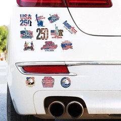 (50pcs) 250th Anniversary Birthday Sticker USA Stickers Merchandise White