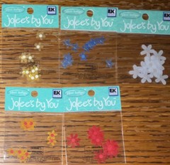 Lot #7 – 5 Packages Jolees Mini Flowers Red Orange Yellow Blue White Scrapbook