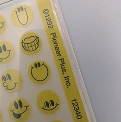 Vintage 1992 Pioneer Mini Yellow Smiley Face Sticker Pack Of 4 Sheets Unopened