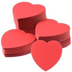 360 Pieces Small Heart Cutouts Paper Shapes 2 Inch Red Hearts