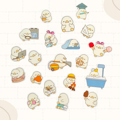 20pcs Cute Duck Stickers Pack | Kawaii Animal Stickers | Planner, Laptop