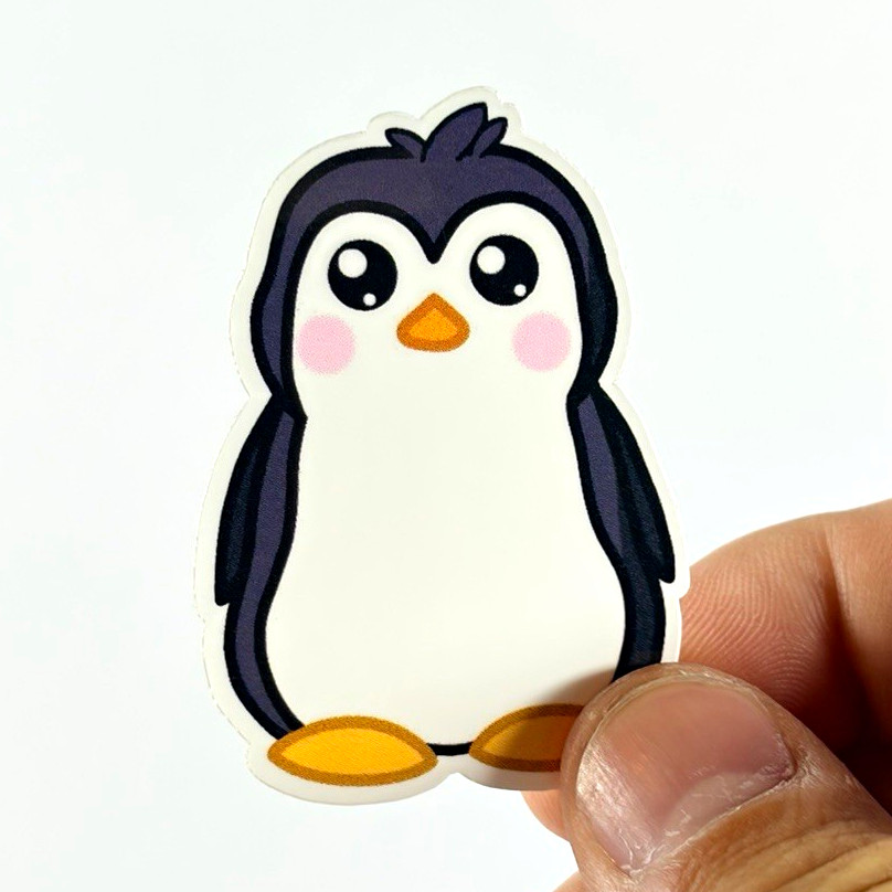 Cute Penguin Vinyl Sticker (2 inch)