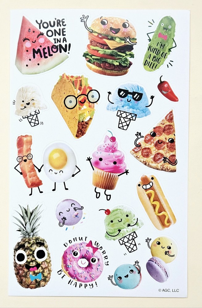 Themed /Food, Emoji Sticker sheet