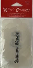 LARGE SUMMER WAVES Vellum Die-Cut TAGS(4pc)Fun in Sun•Splash •Beach•Travel•Cards