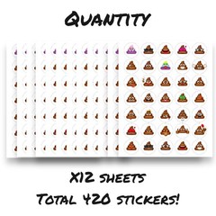 420PCS Poop Stickers for Potty Training, Rewards & Poop Parties