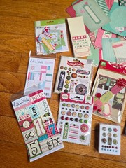 Christmas Scrapbook Supplies, Embellishments, Brads, Journaling Cards – Huge Lot