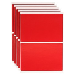 120 Sheet Red Label Stickers 3 x 2 Inch Rectangle Coding Labels for Office