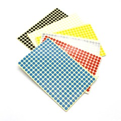 8mm Dot Stickers Round Sticky Self Adhesive Spot Circles Paper Labels 6 Colors