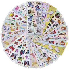 500+ Piece Kids Stickers Mix – Common, Holographic, Glitter Foil, 3D Puffy