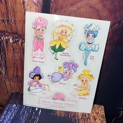 Vintage 1983 David Kirschner Rose-Petal Place Characters Sticker Sheet RARE