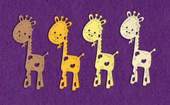 ANIMALS # 3 GIRAFFE farm zoo die cuts scrapbook cards