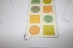Making Memories ~ Thank You ~ X-Large 6PC Page Pebbles Self Adhesive Scapbooking