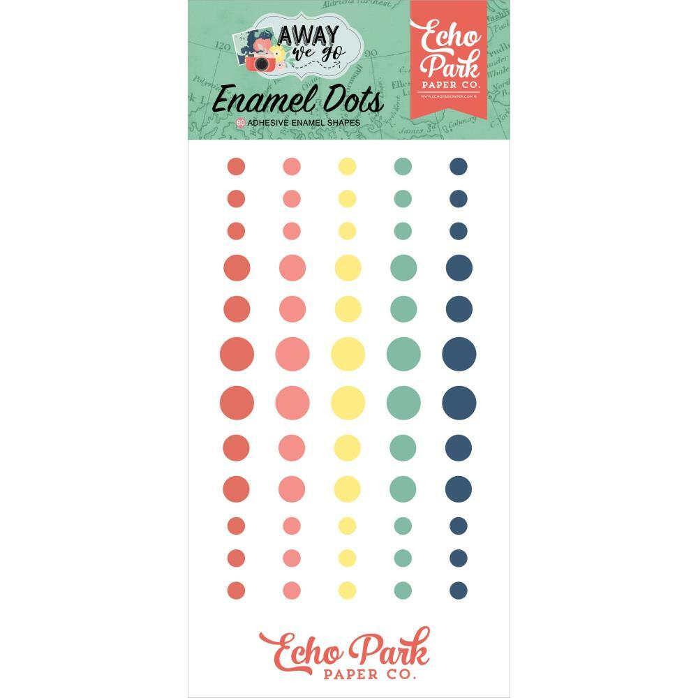 Crafts Enamel Dots EP Away We Go Orange Pink Yellow Green Blue