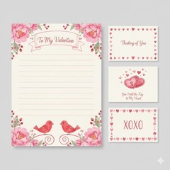 Cute Valentine Paper Sets Junk Journal Scrapbook Choose A Set