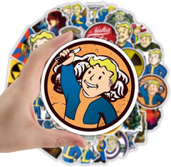 50Pcs Fallout Merchandise Stickers for Bottle, Laptop, Refrigerator