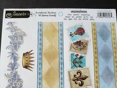 New Creative Imaginations Sonnets Parisian Postcard Border Stickers Fleur-de-lis