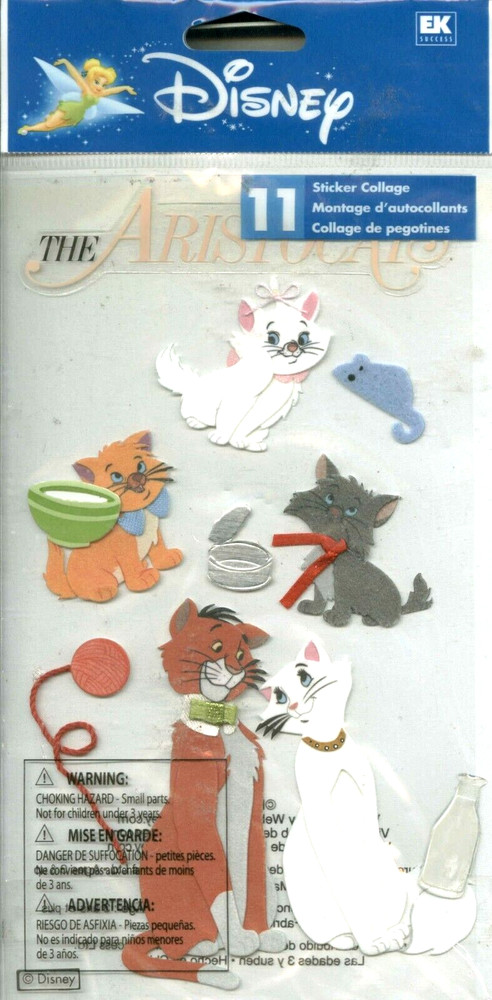 Disney Aristocats Duchess Thomas O’Malley Marie Berlioz Toulouse Stickers HTF