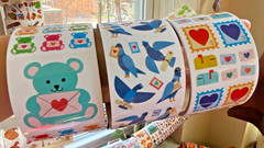 Pipsticks Retro Stickers Off The Roll: Rainbows, Bears, Ice cream+ You Choose!